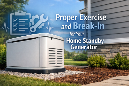 Proper Exercise and Break-In for Your Home Standby Generator
